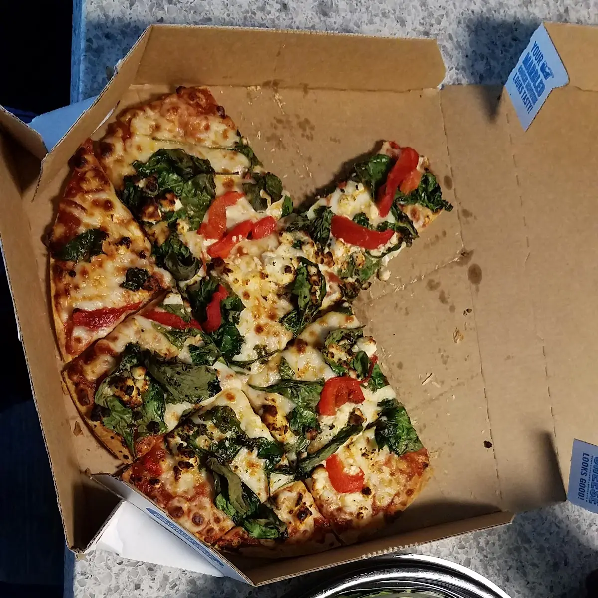 Thin Crust Pizza and Garden Salad