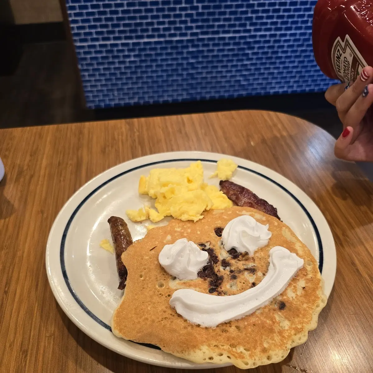 Pancake Sausage Bacon Scrambled Egg