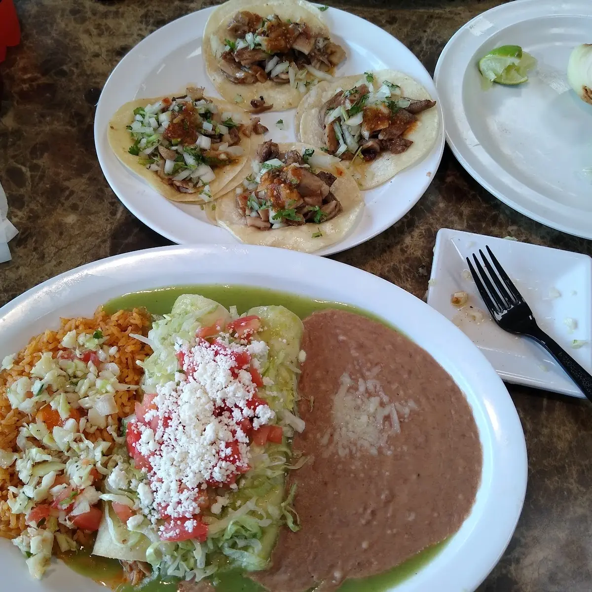Chicken Enchiladas & 4 Tacos Special