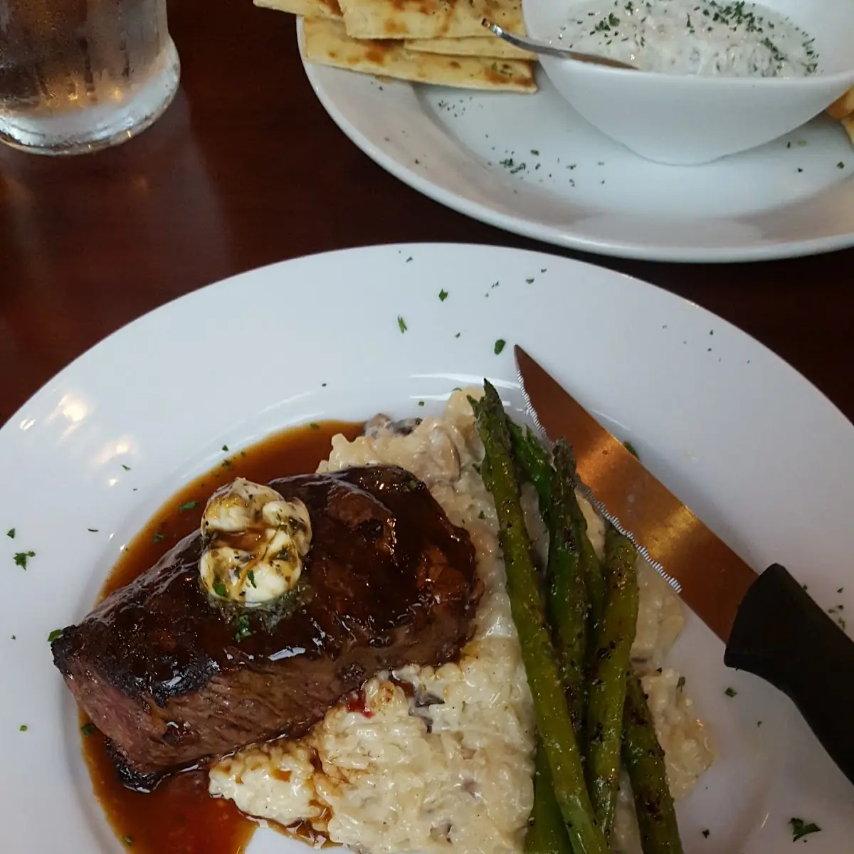 Filet Mignon with Mushroom Risotto