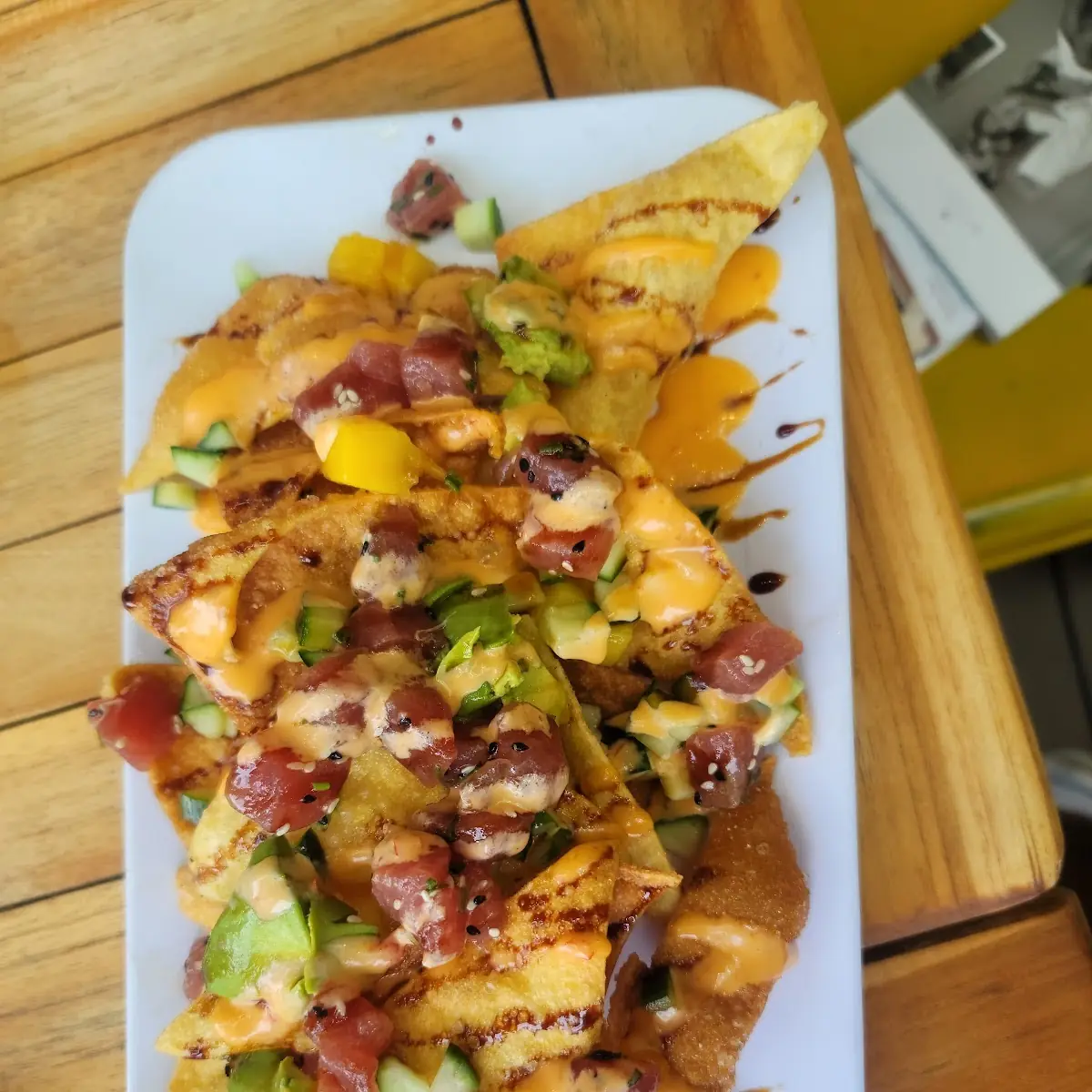 Tuna Poke Nachos