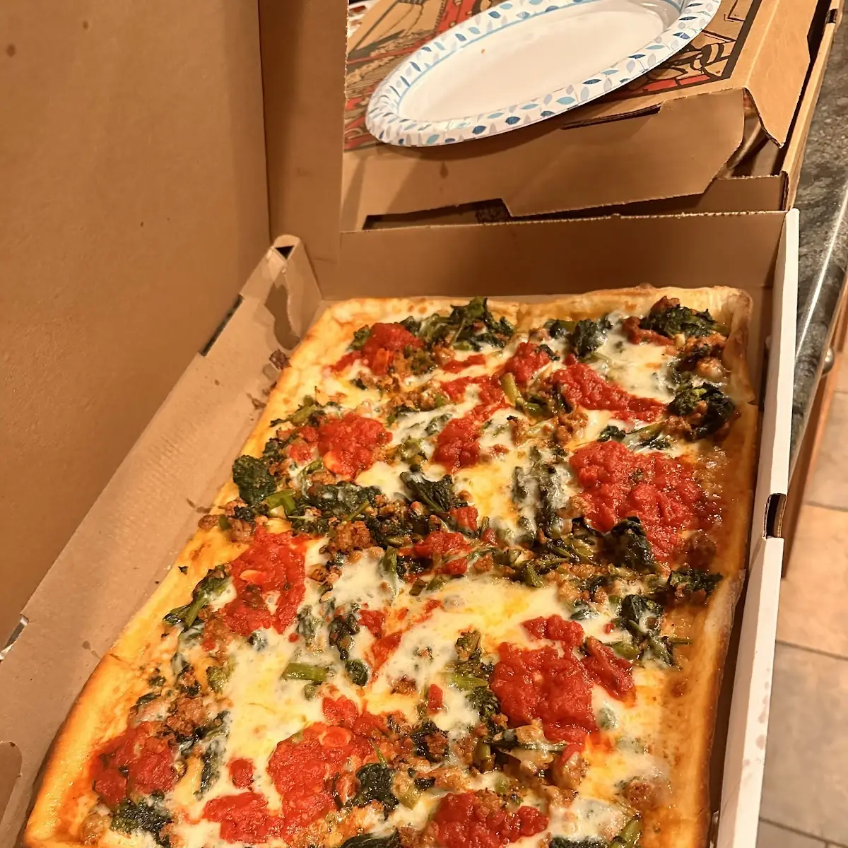 Thin Crust Sicilian Grandma Pizza 1