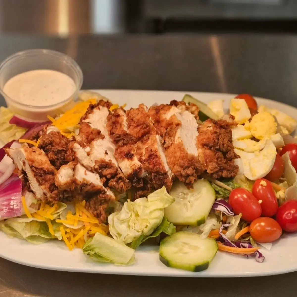 The Eagle Salad Breaded & Fried Chicken