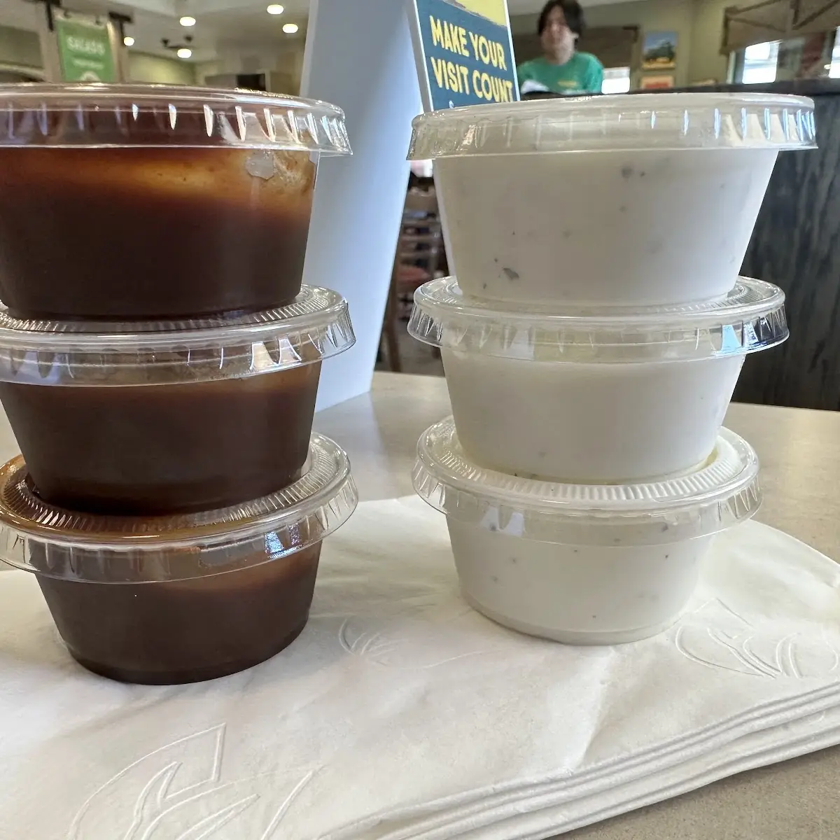 Barbecue Sauce and Ranch Sauce