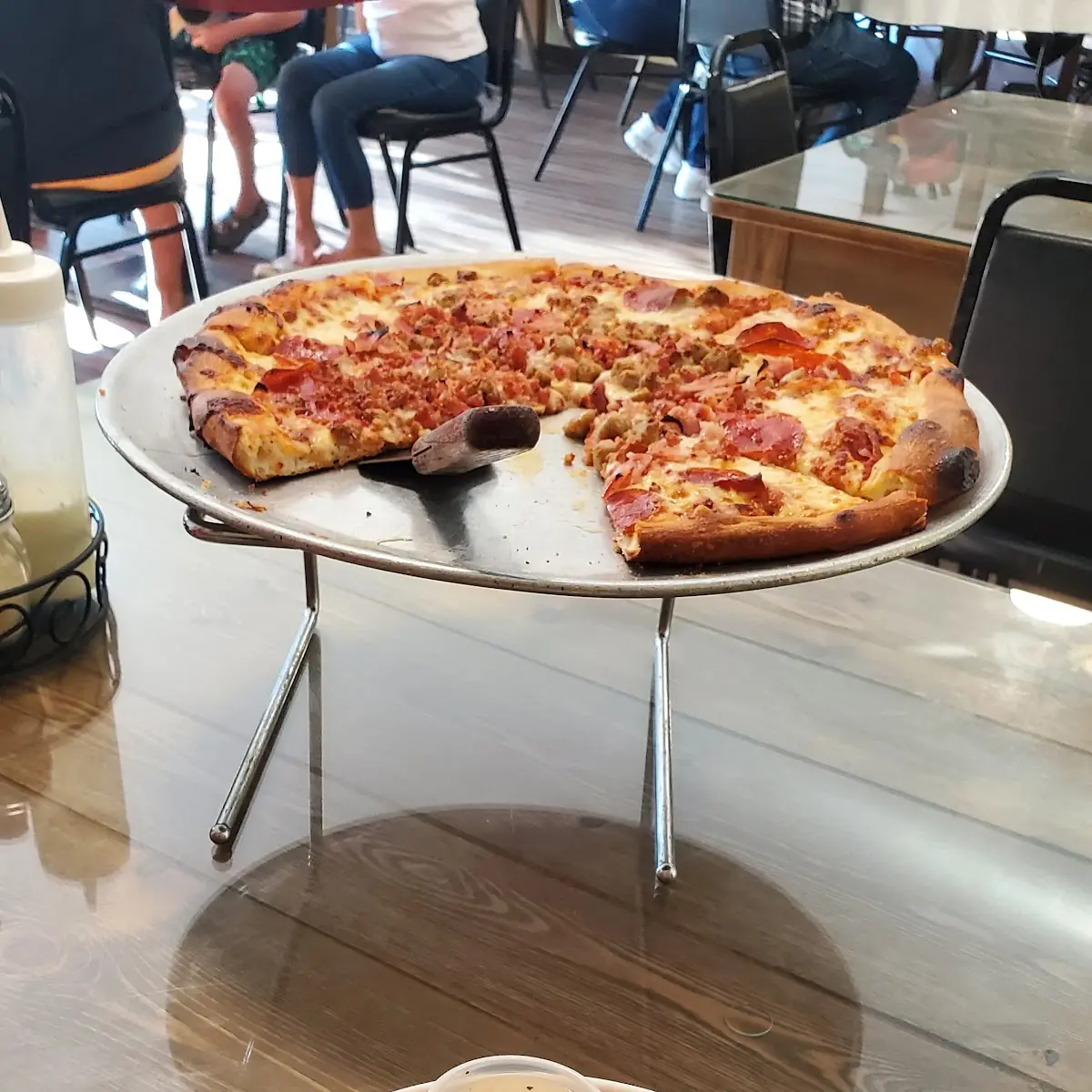 Greek Salad & Meat Lovers Pizza