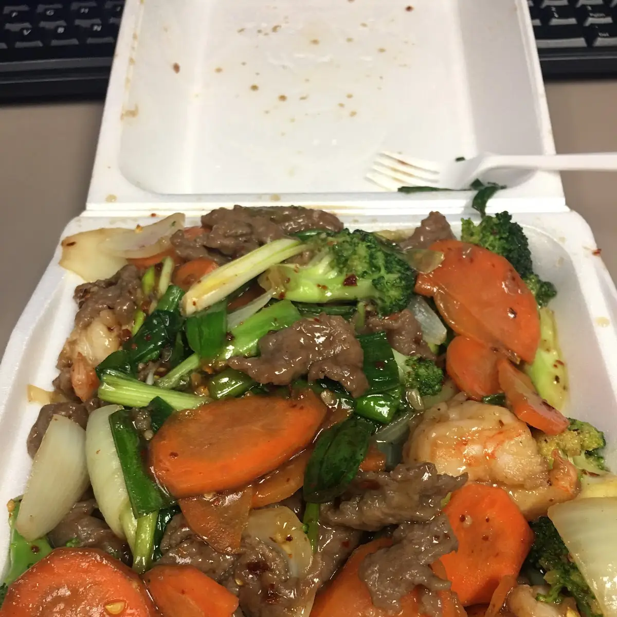 Mongolian Beef and Shrimp