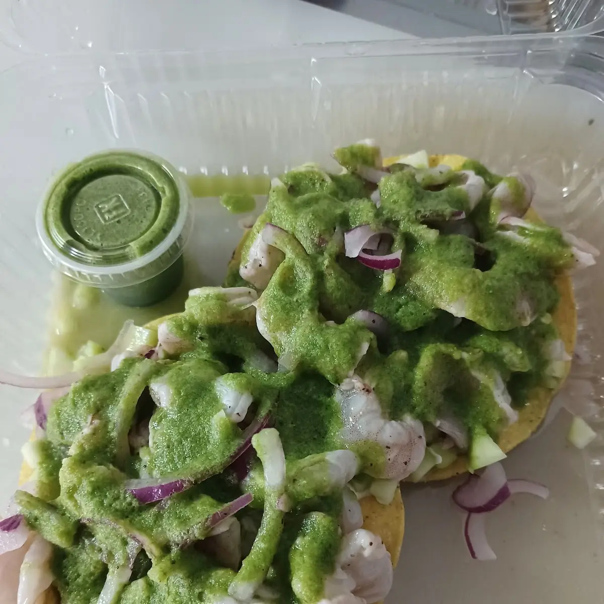 Tostadas De Aguachile Verde