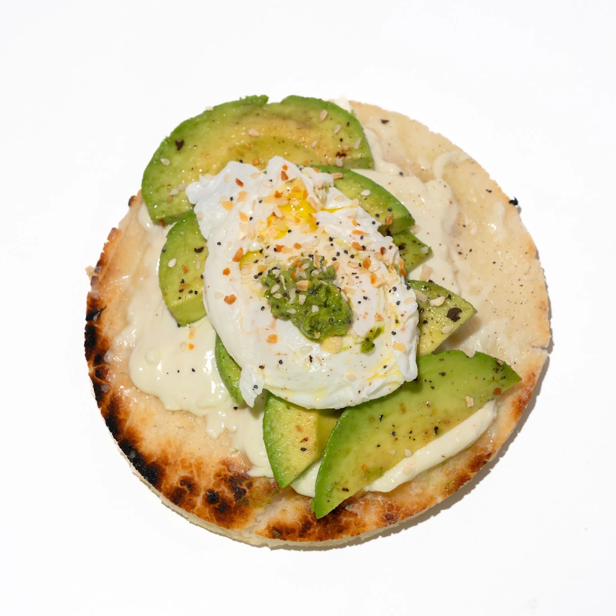 Arepa with Avocado and Poach Egg