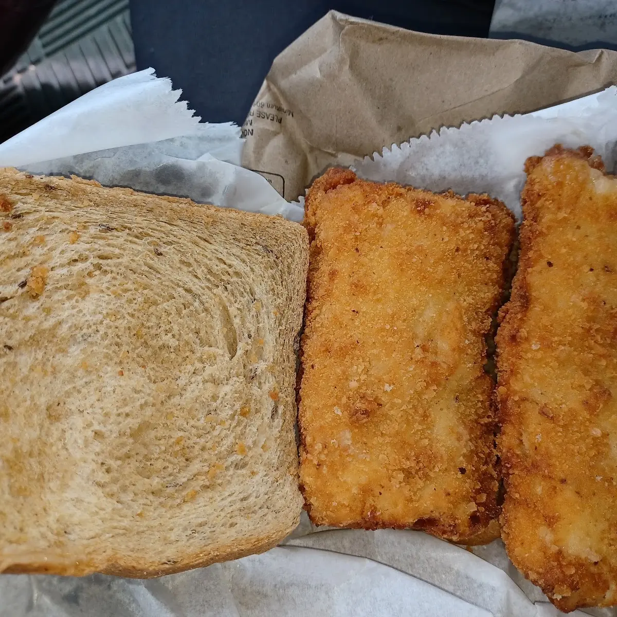 Fish Sandwich on Rye Bread