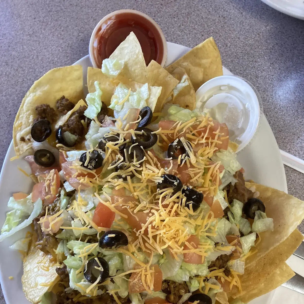 Nachos with Sour Cream
