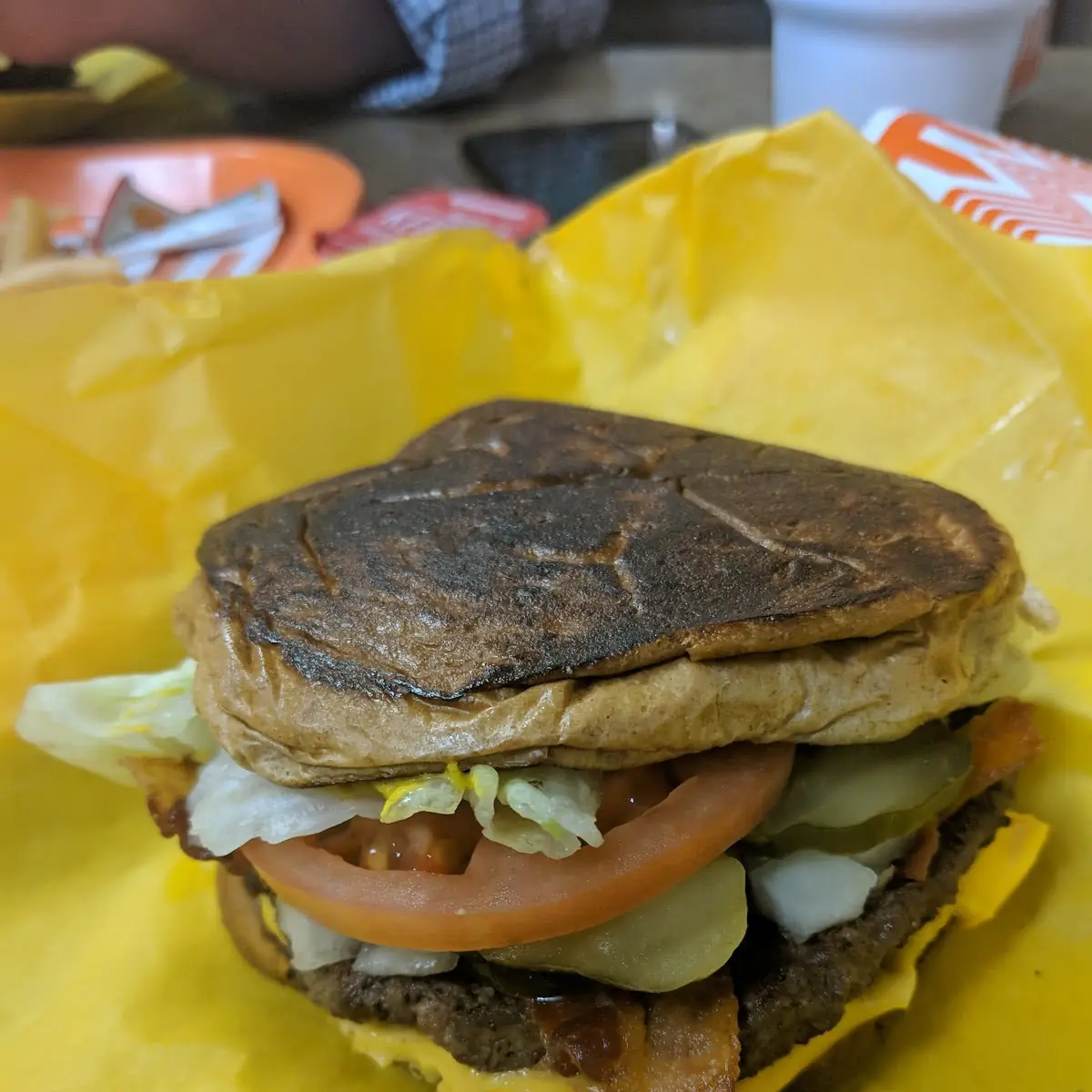 Bacon Cheeseburger with Toasted Buns