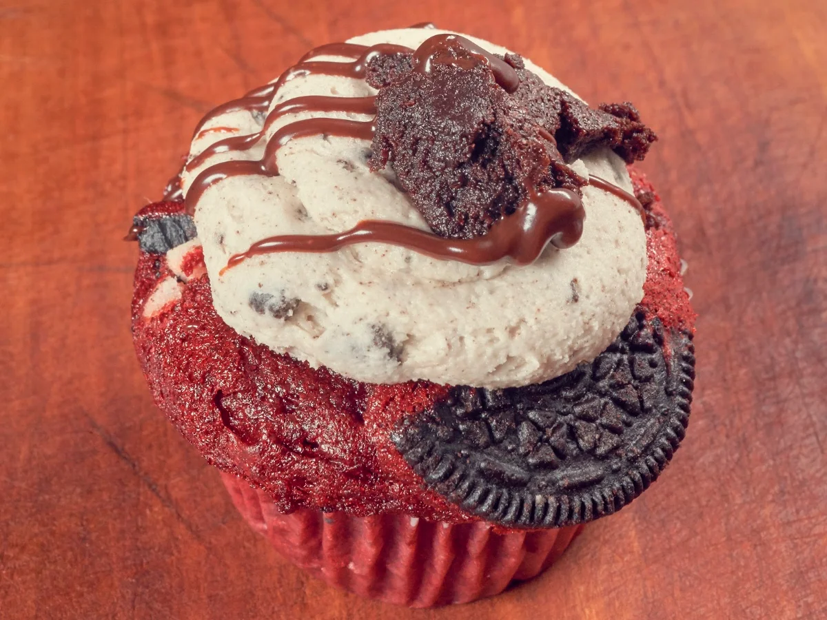 Red Velvet Oreo Cupcake