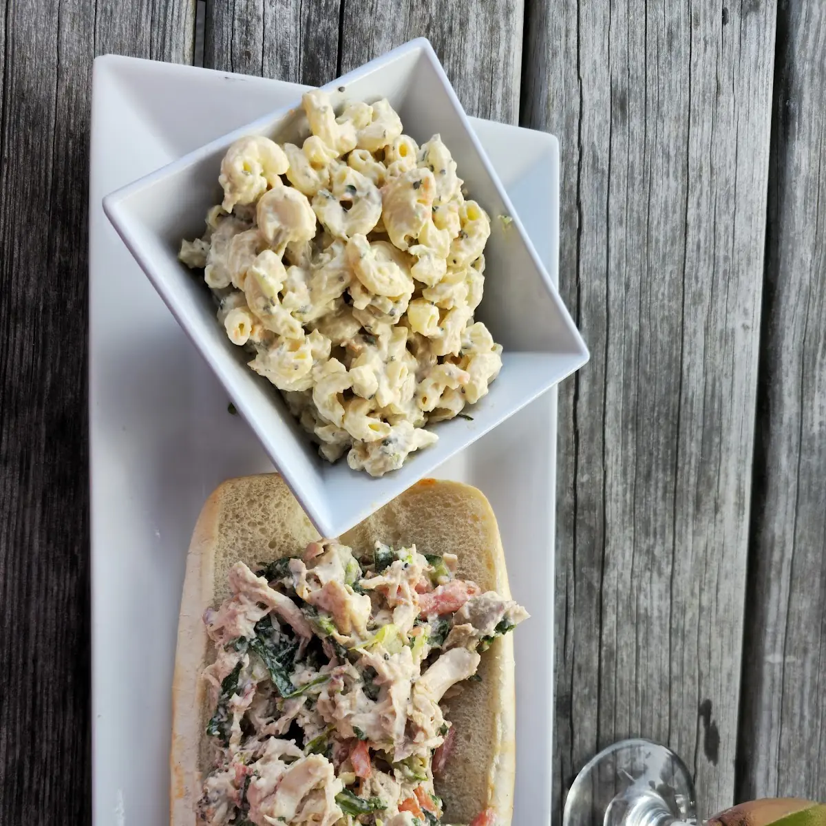 Chicken Bacon Ranch Sub with Mac Salad