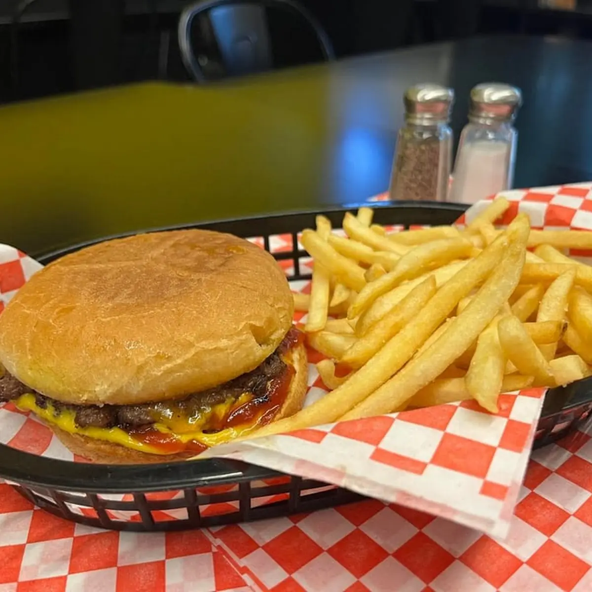 Burger and French Fries