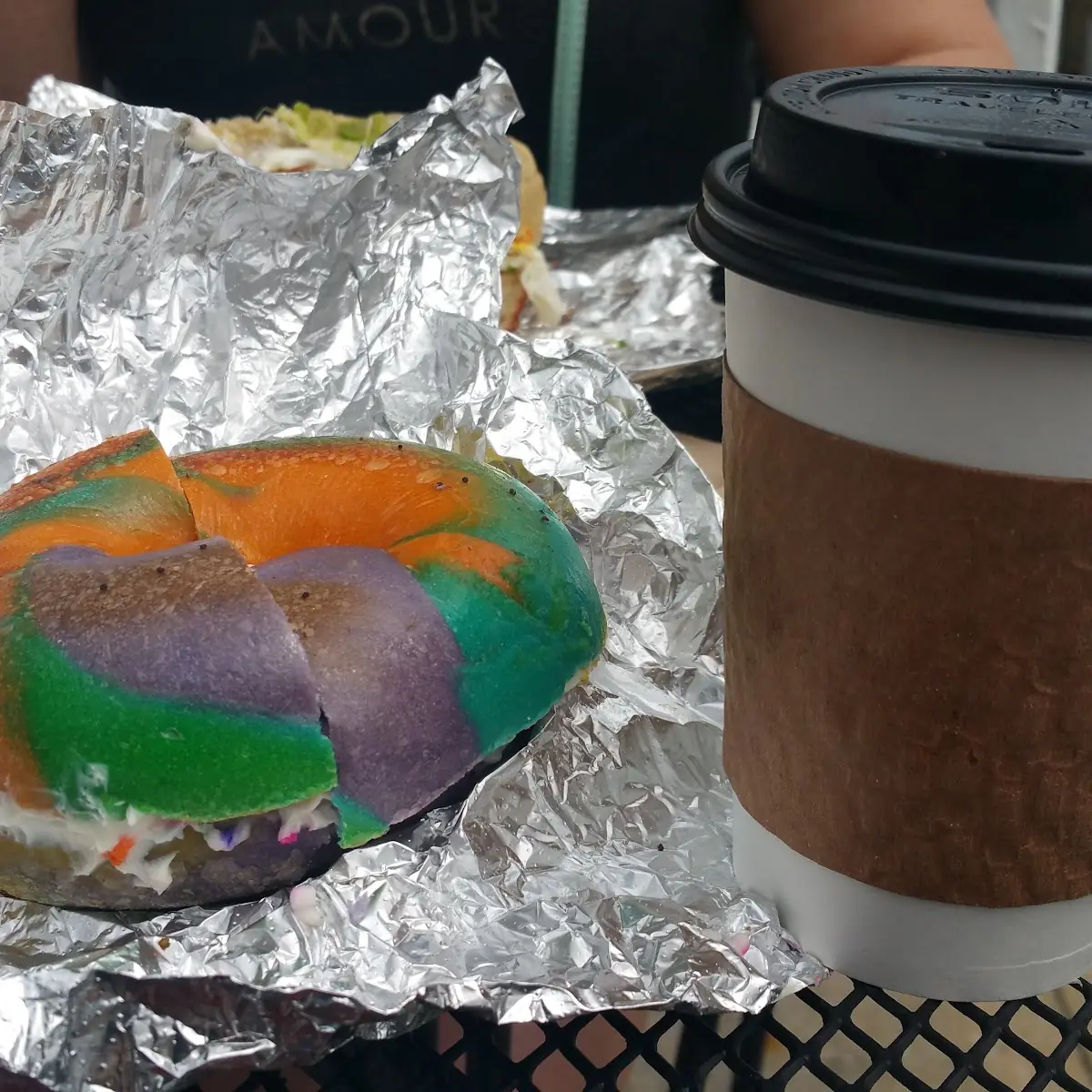 Rainbow Bagel with Funfetti Cream Cheese
