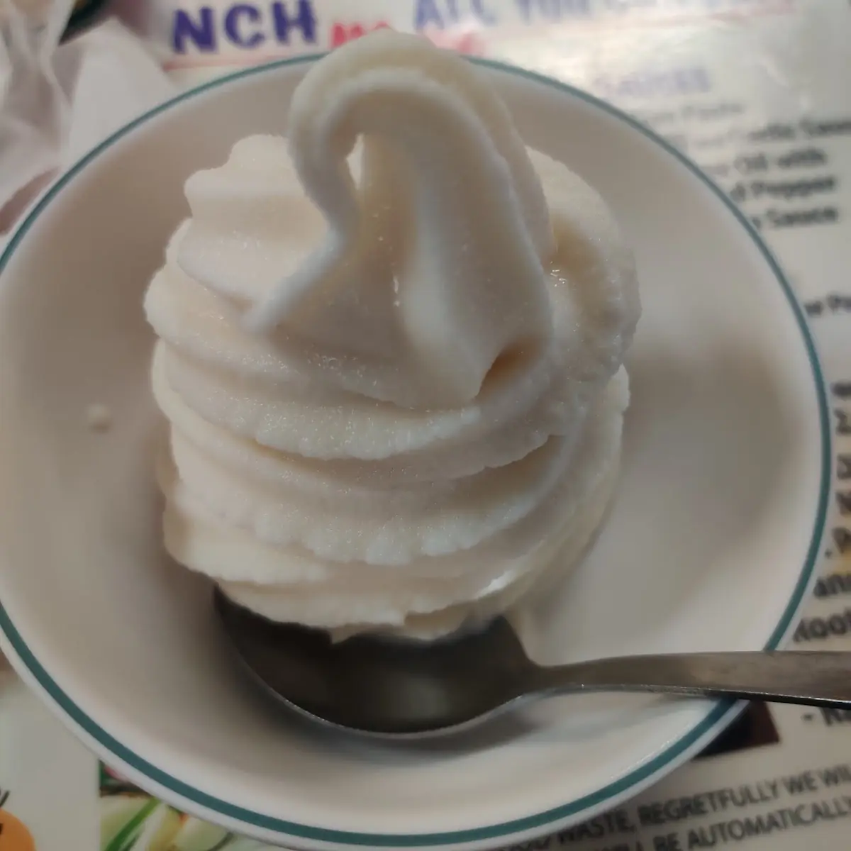Vanilla Soft Serve Ice Cream