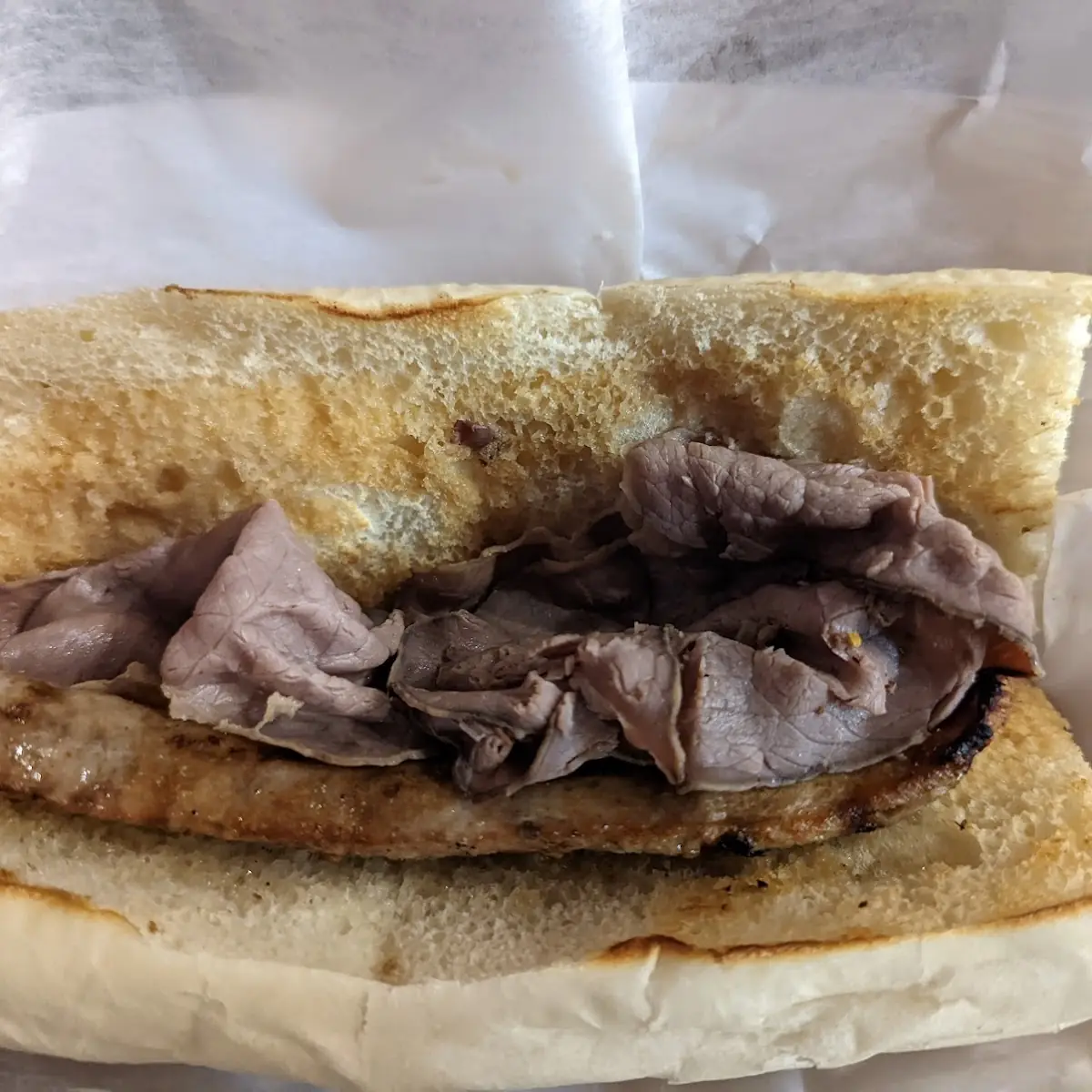 Combo Beef and Sausage Sandwich