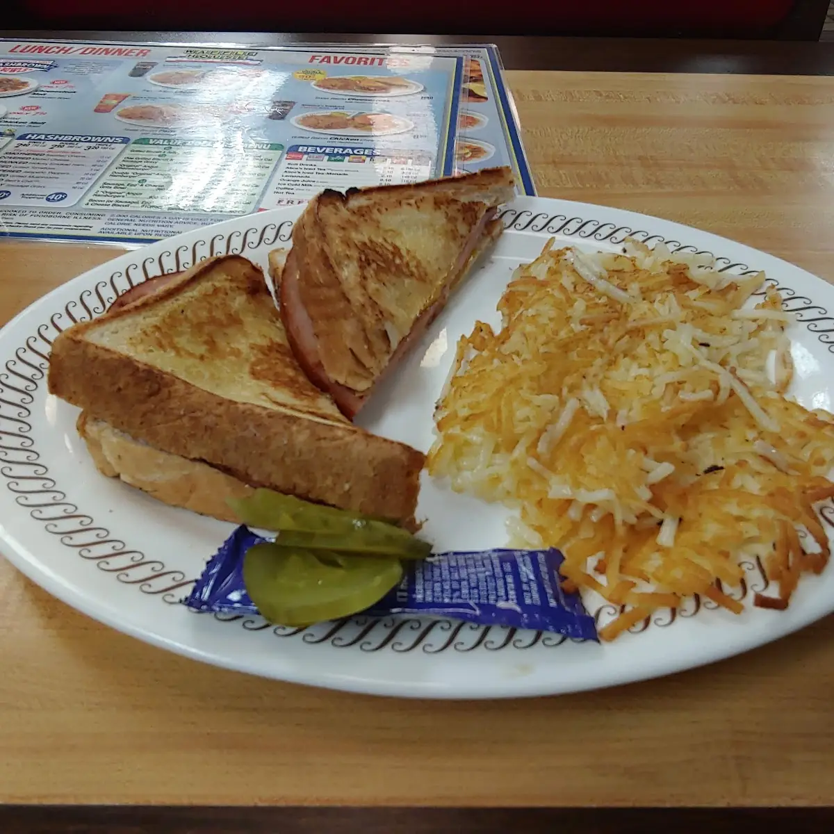 Grilled Cheese Sandwich w Hashbrowns