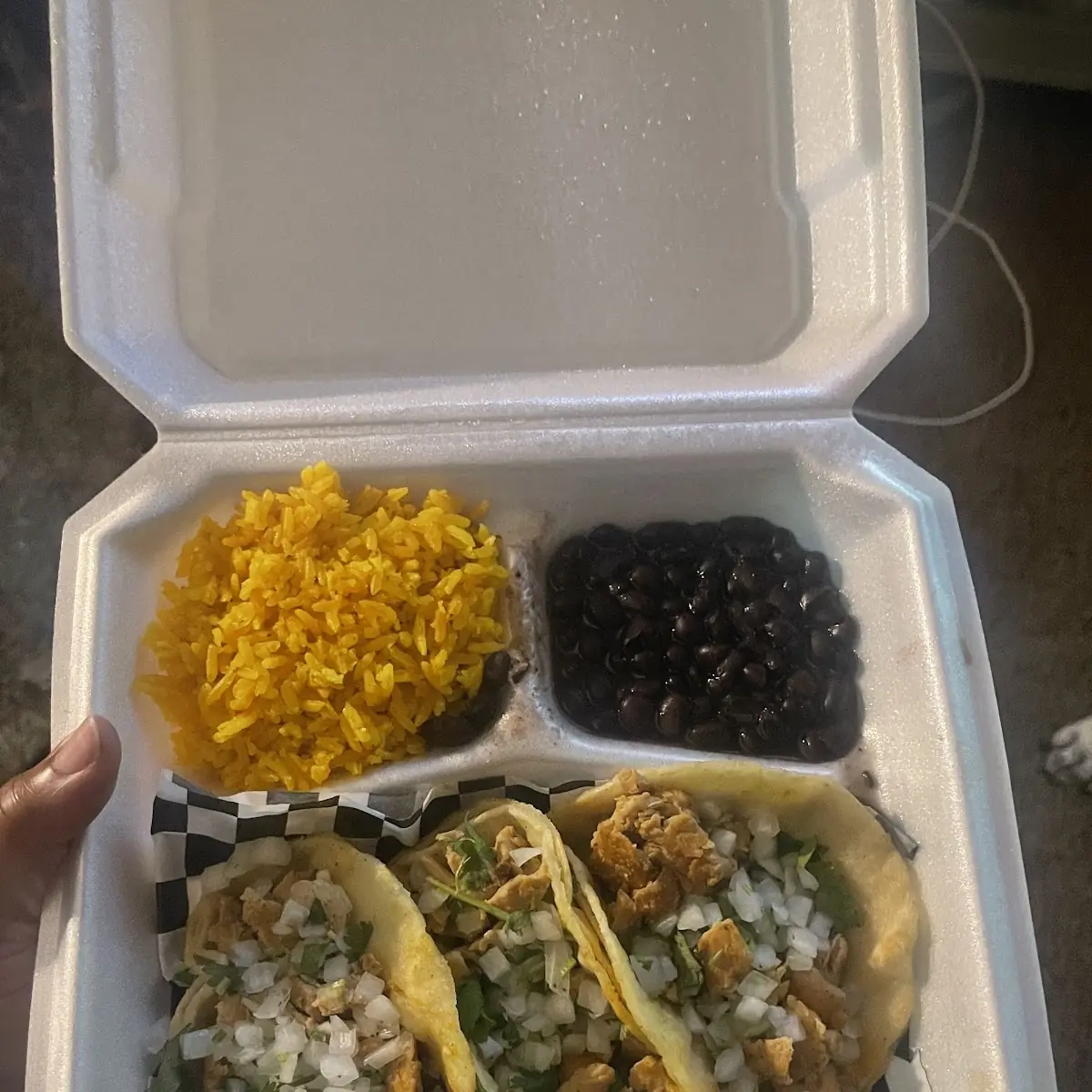 Taco Combo Fried Rice and Beans