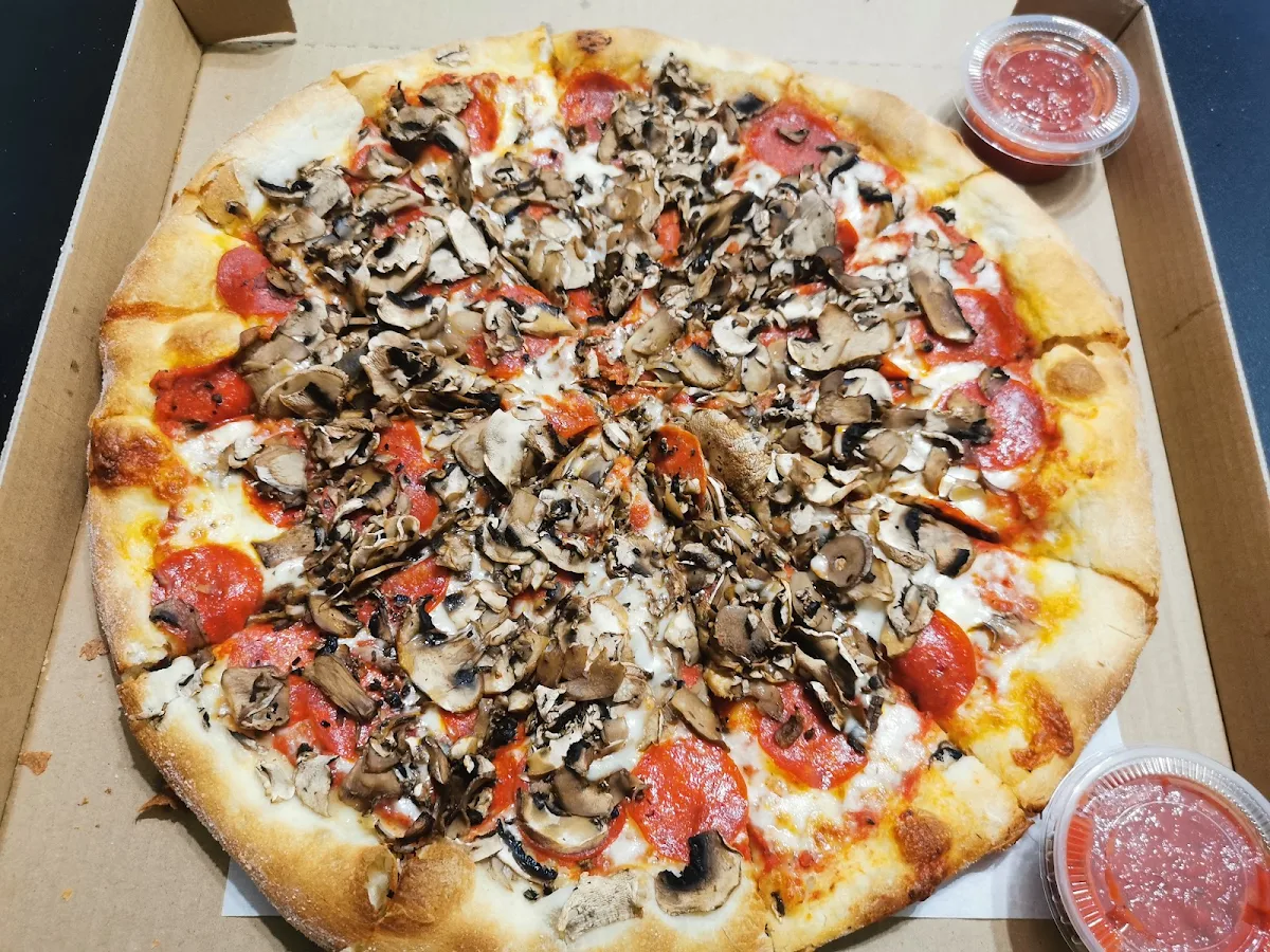 Pepperoni and Mushroom Pizza