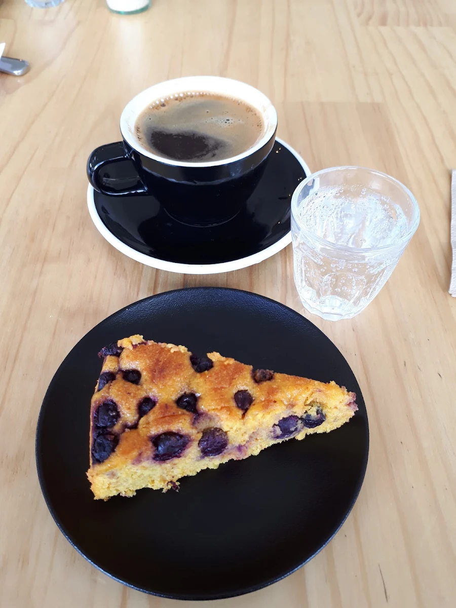 Long Black with Mineral Water & Sour Dough Toast