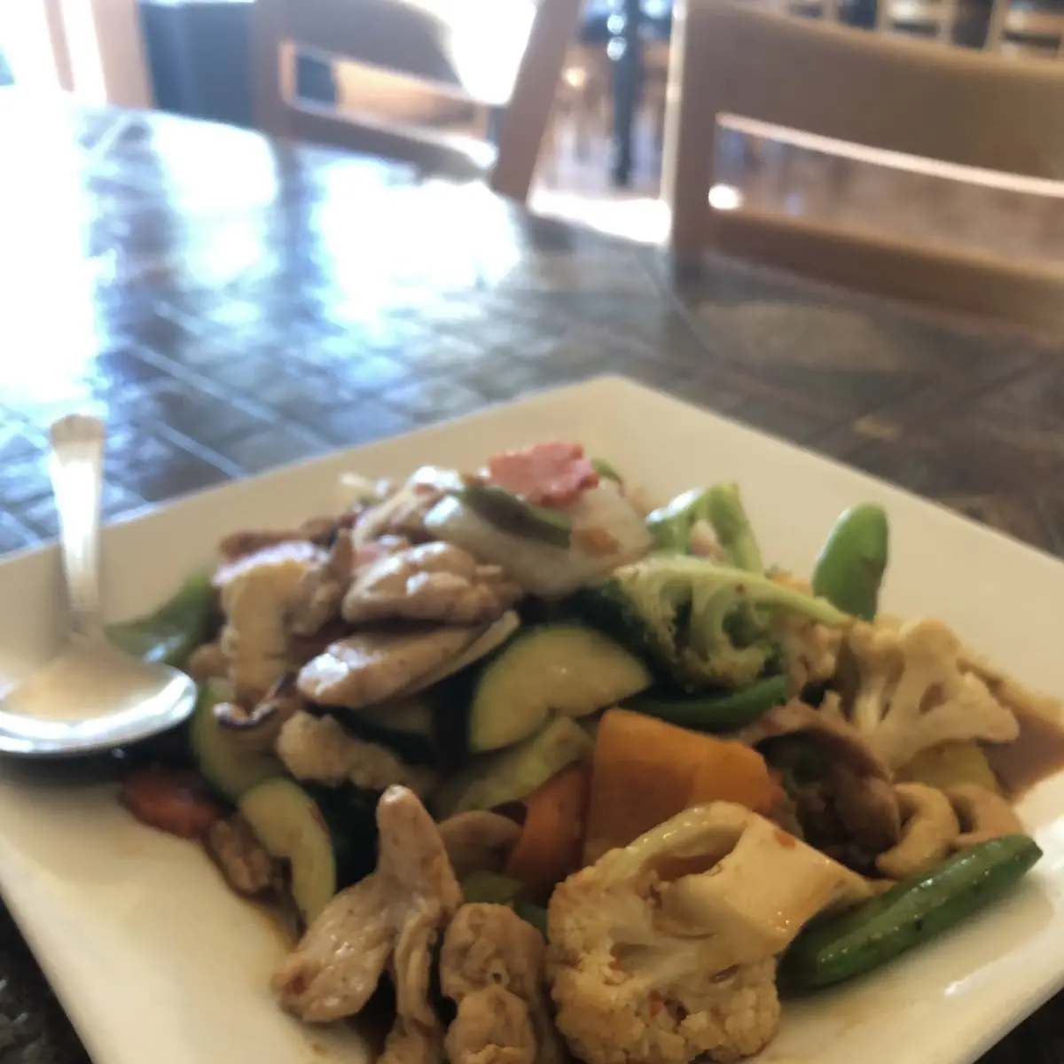 Cashew Chicken Stir Fry, Thai-Isaan Cuisine and Café