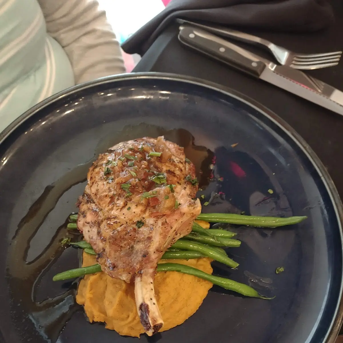 Pork Chop and Whipped Sweet Potato