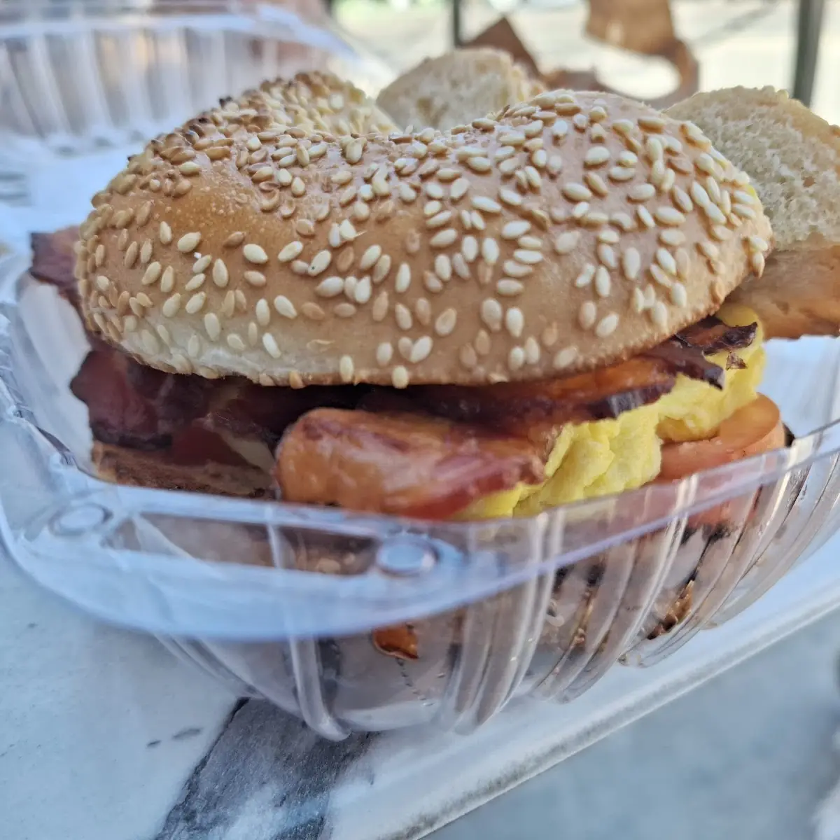 Sesame Bagel Breakfast Sandwich