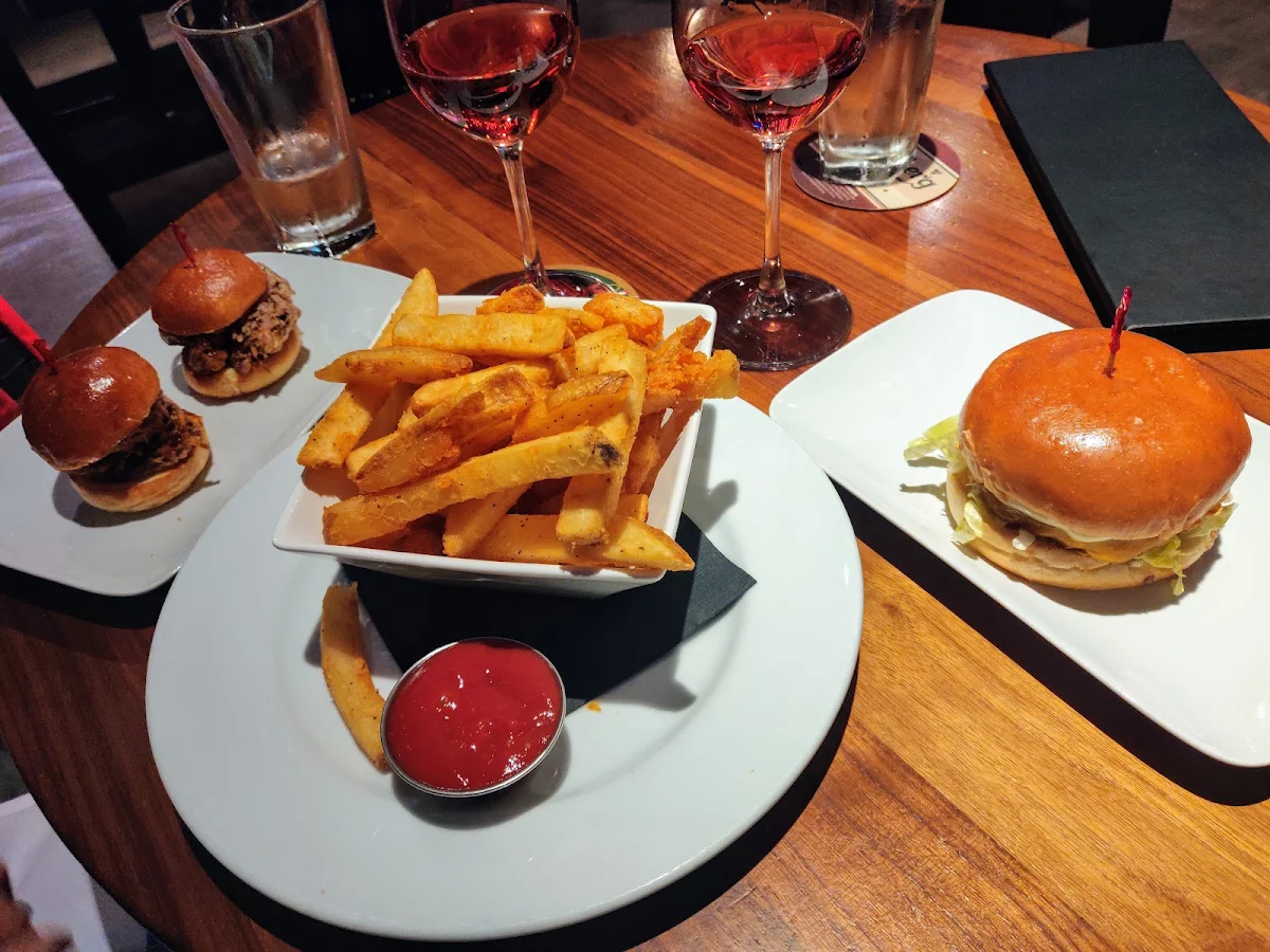Burger and Fries and Pulled Pork, Relish The Pub