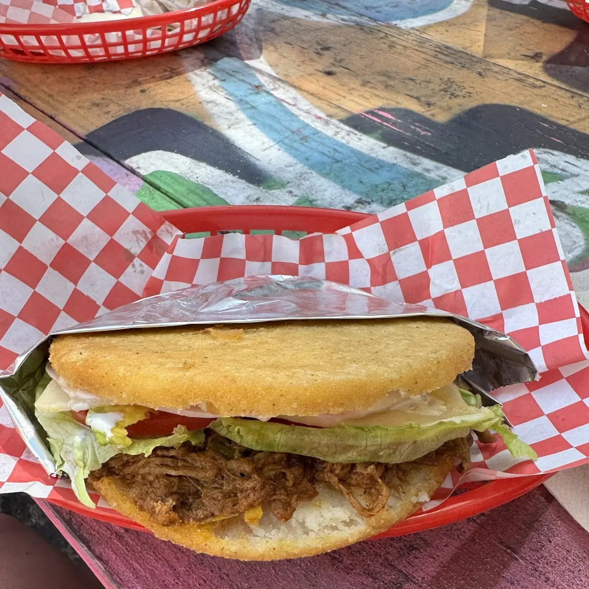Shredded Chicken and Cheese Arepas