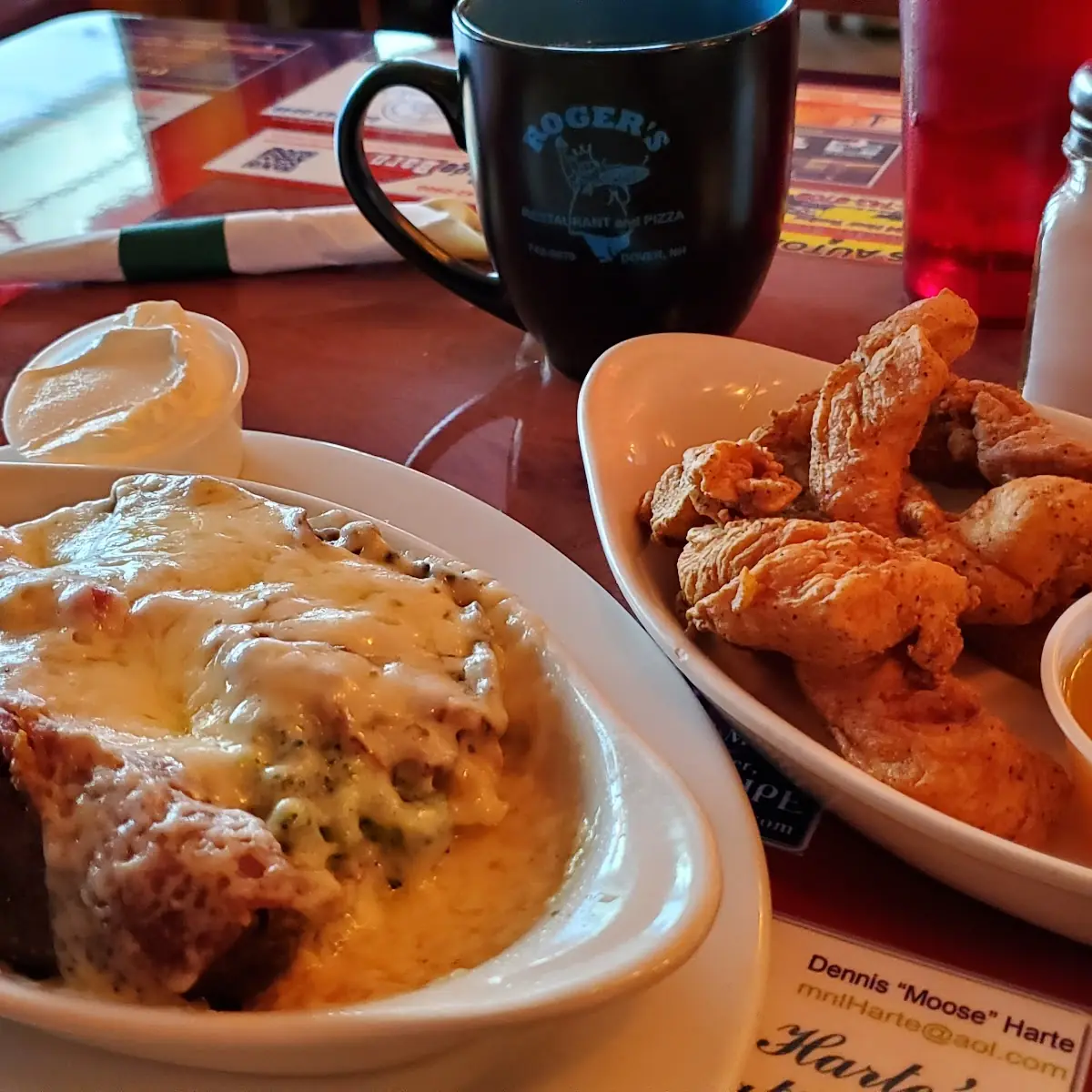 Baked Potato and Chicken Fingers