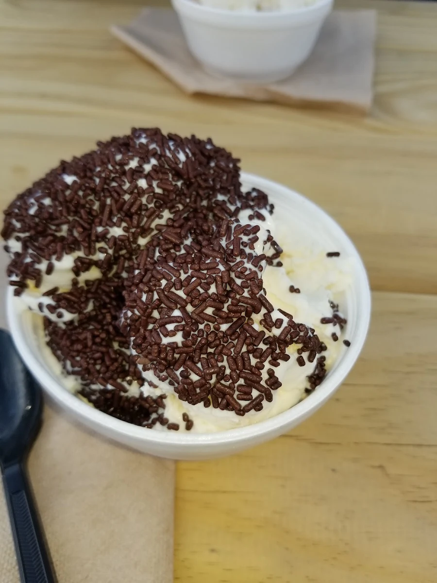 Banana and Rum Raisin with Jimmies