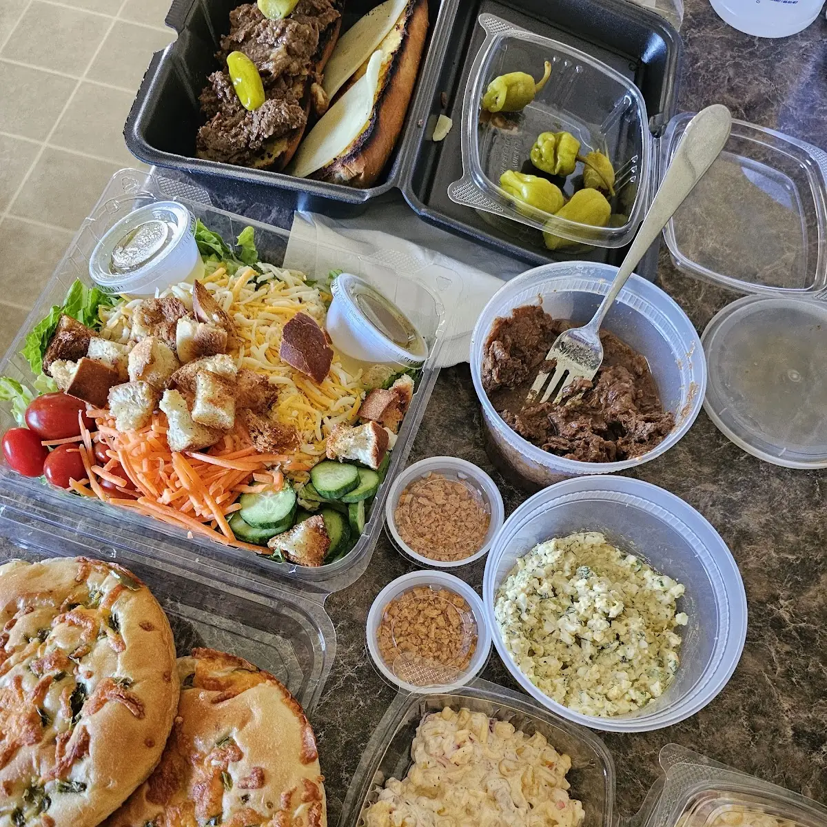 Pepper Steak Chef's Salad Egg Salad Corn Salad