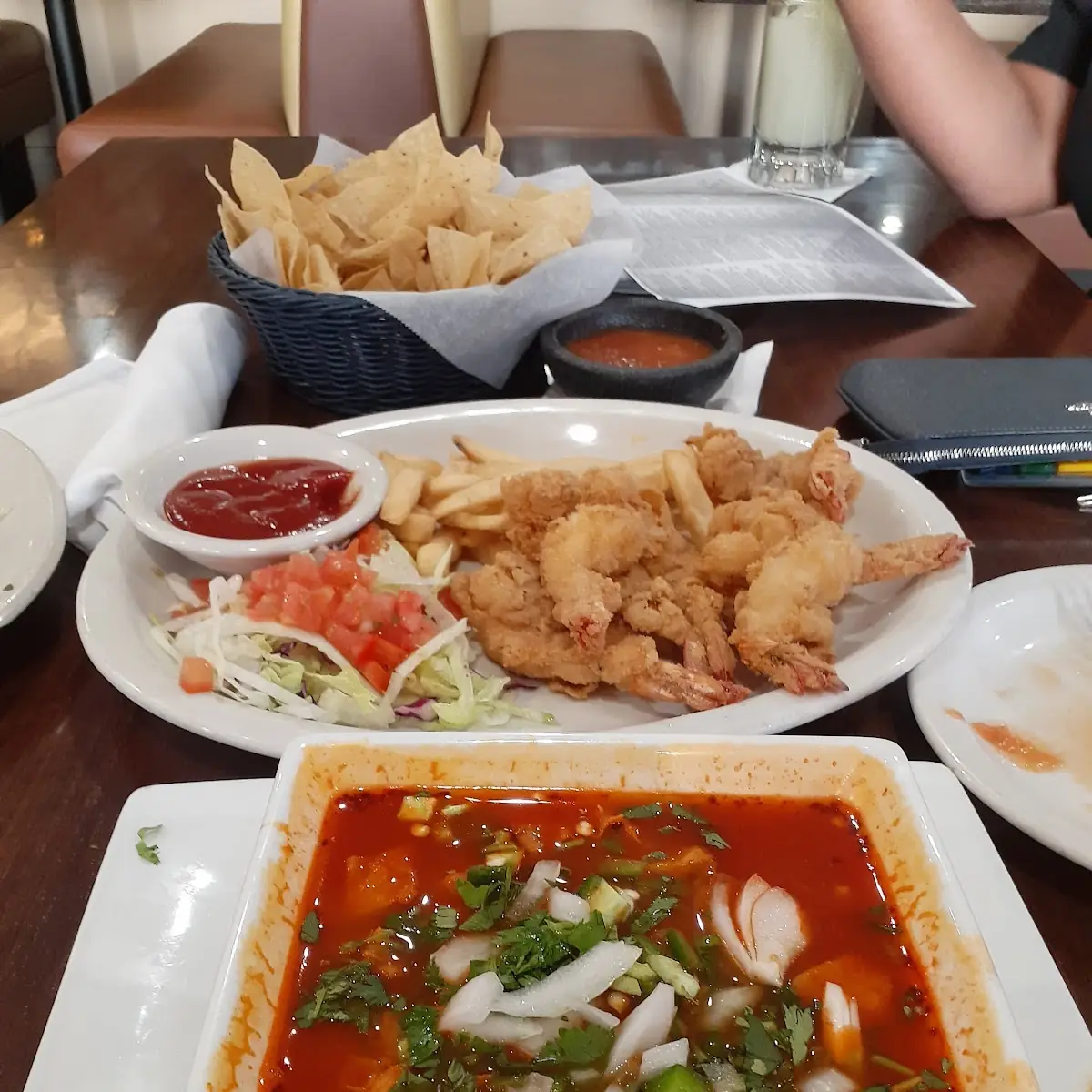 Menudo Soup Fried Shrimp