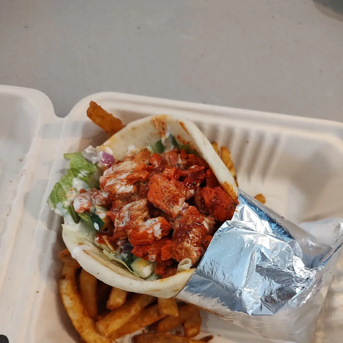 Red Spicy Chicken Wrap