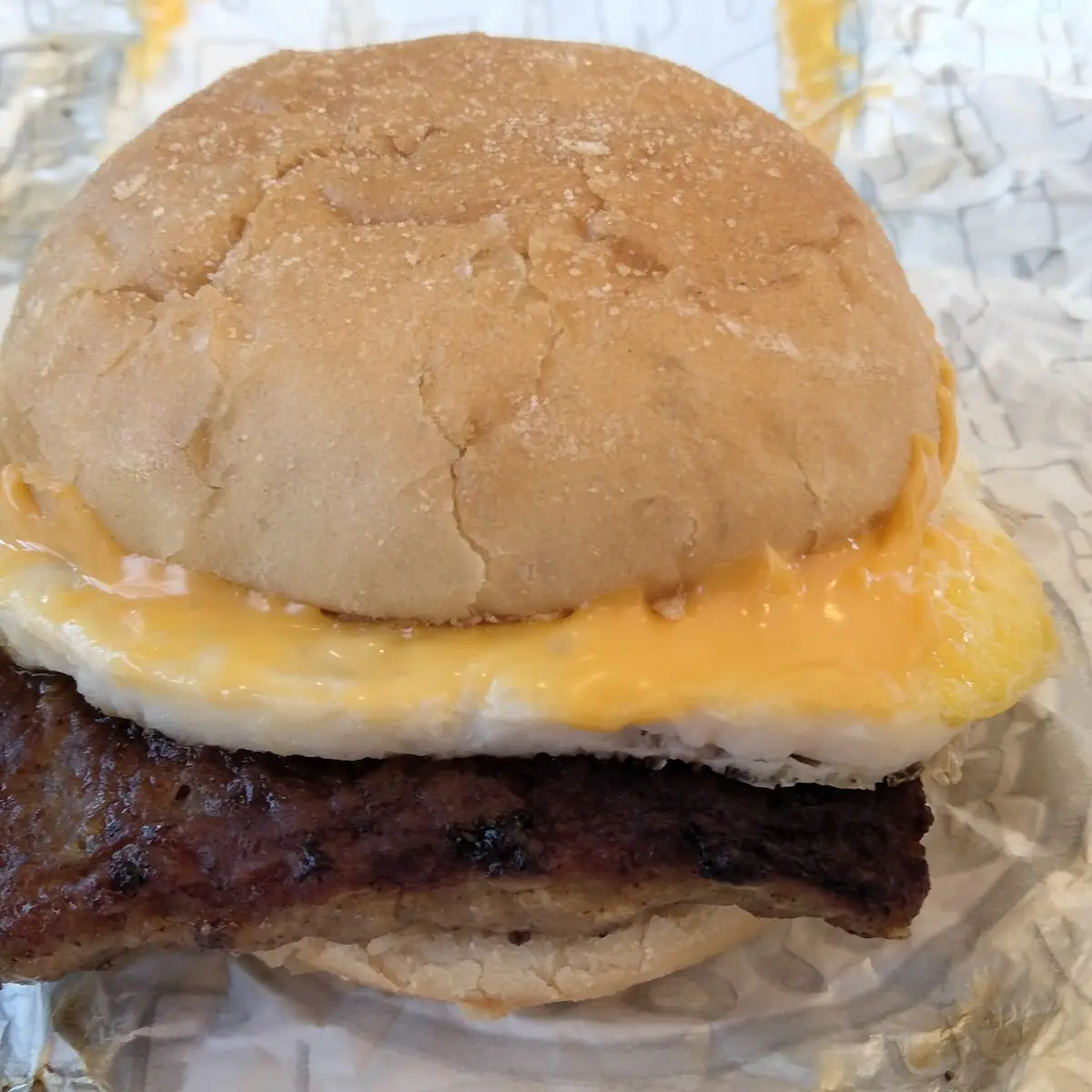 Sausage Egg and Cheese Breakfast Sandwich