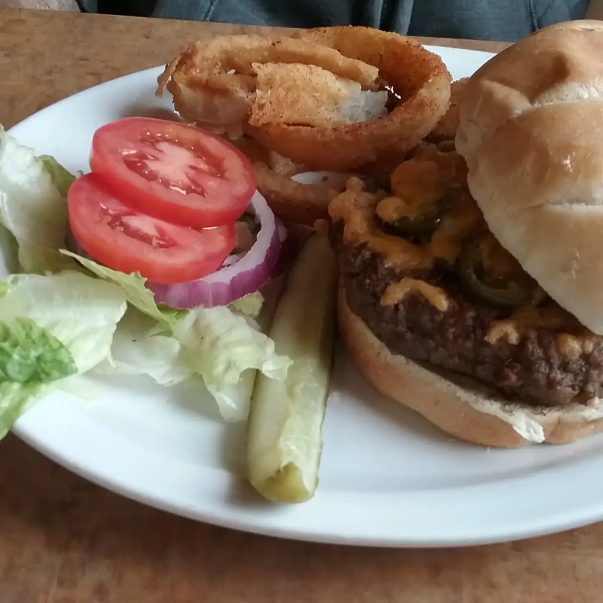 Burger & Onion Rings