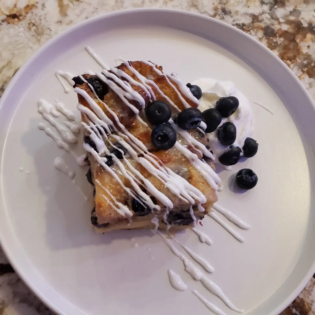 Lemon Blueberry Bread Pudding