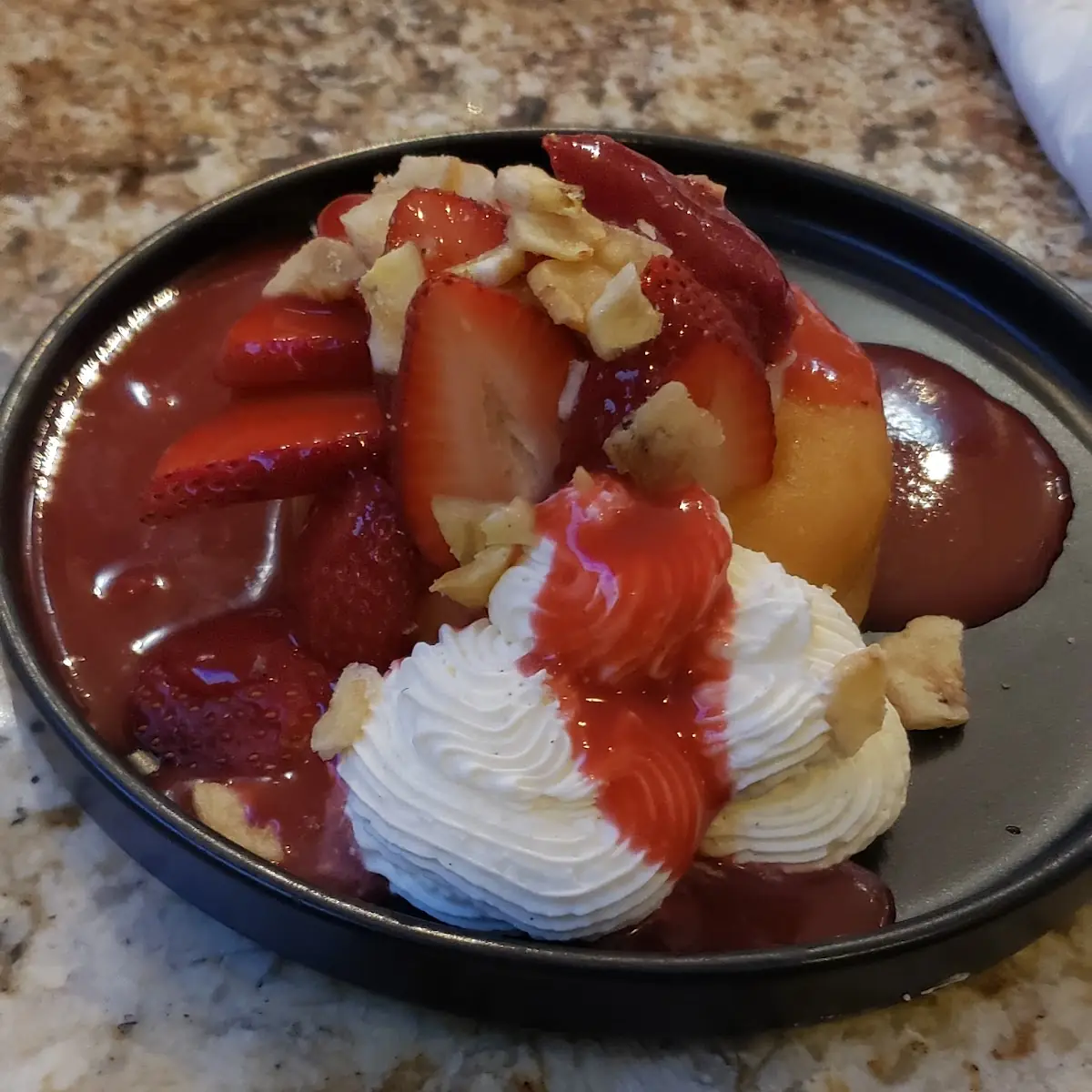 Strawberry Banana Stuffed Donut