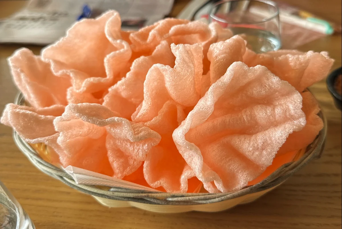 1 - Prawn Crackers with Peanut Satay Sauce