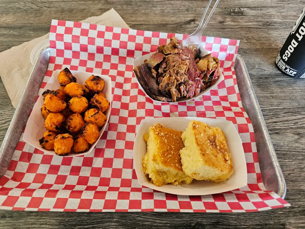 Smoked Brisket w Sweet Potato Tots