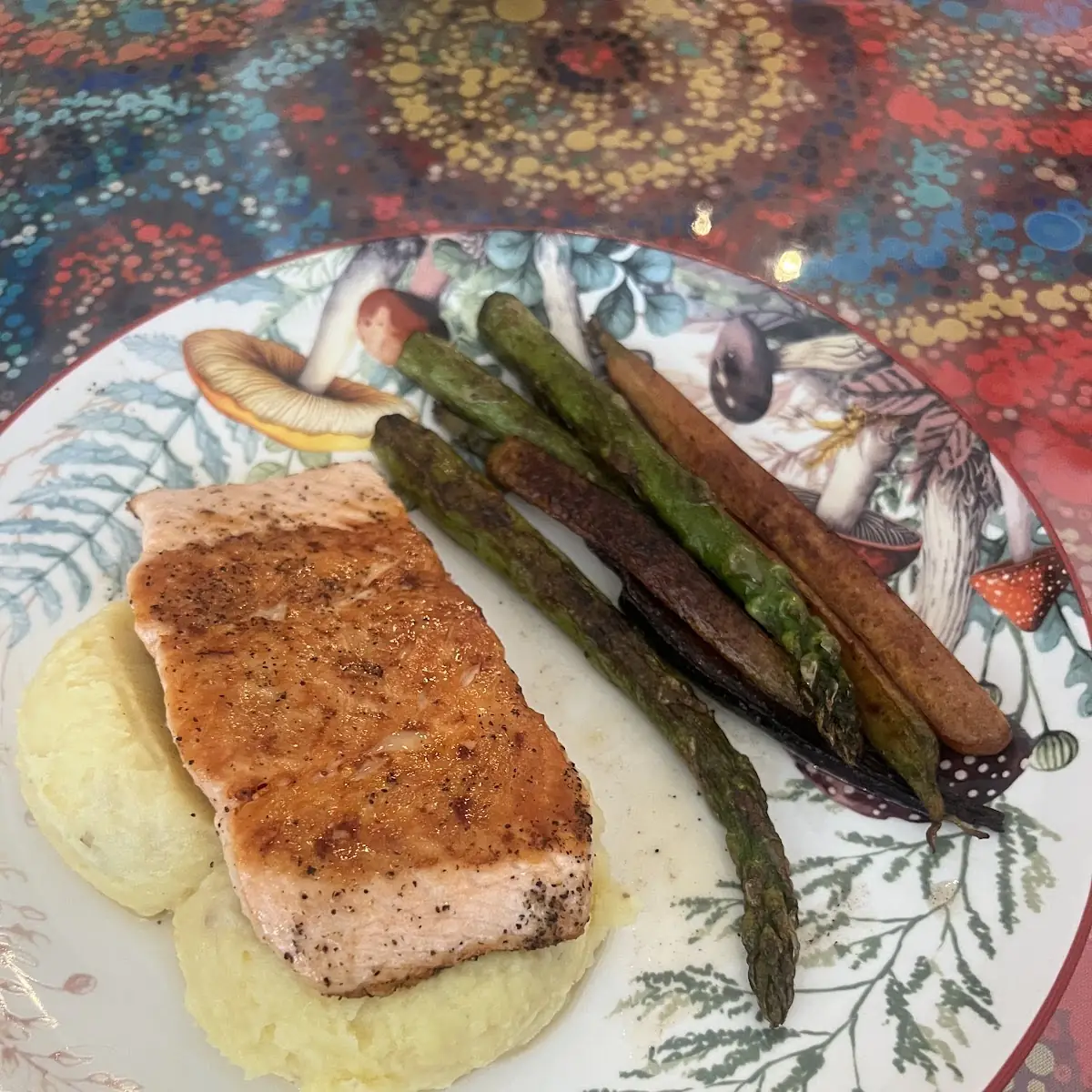 Salmon with Mashed Potatoes