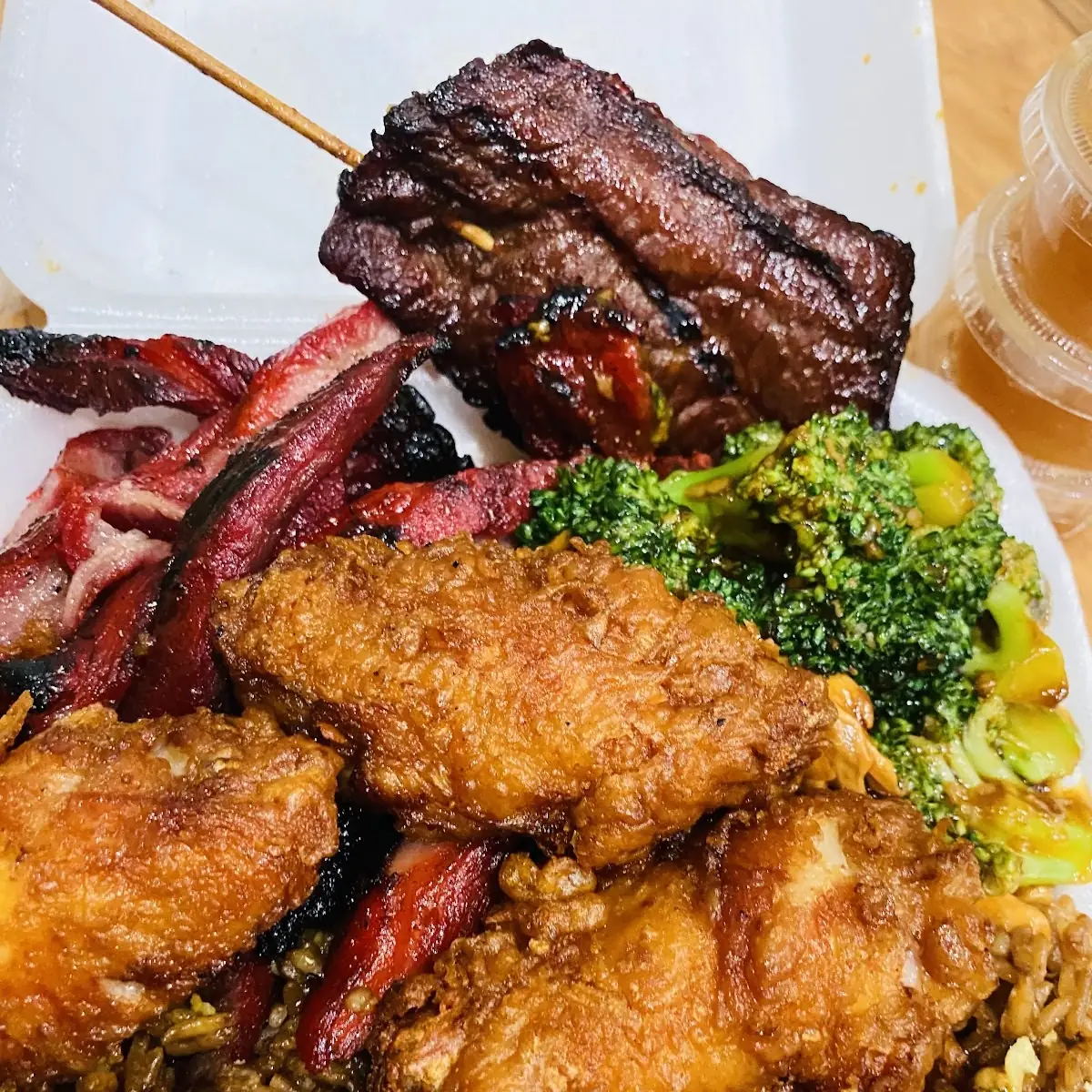 3 Item Combo Fried Rice with Beef Teriyaki Sticks