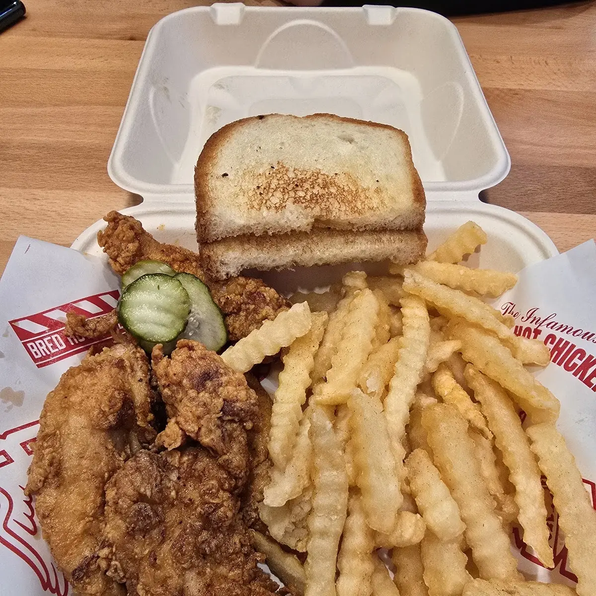 Spicy Fried Chicken with Crinkle Fries