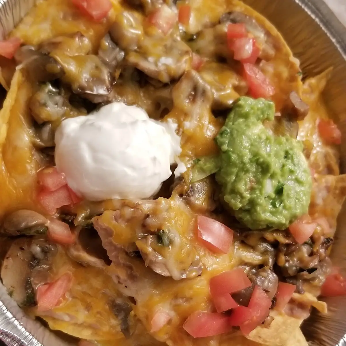 Nachos Supreme with Mushrooms