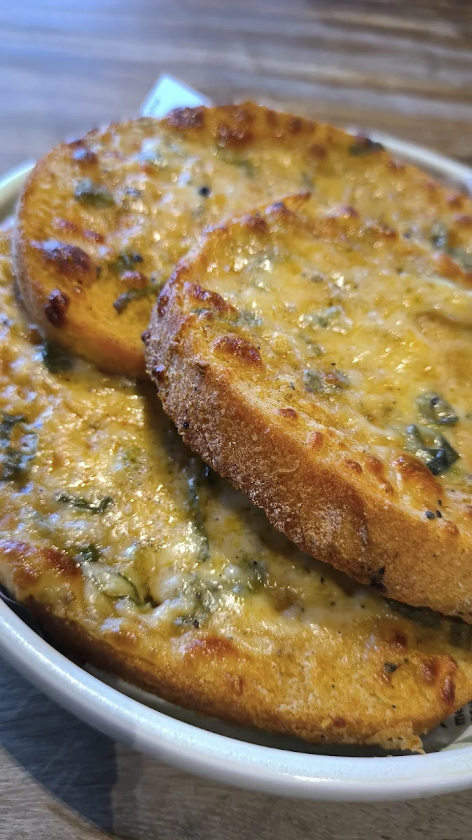 Three Cheese Garlic Baguette V, The Continental European Bar & Bistro