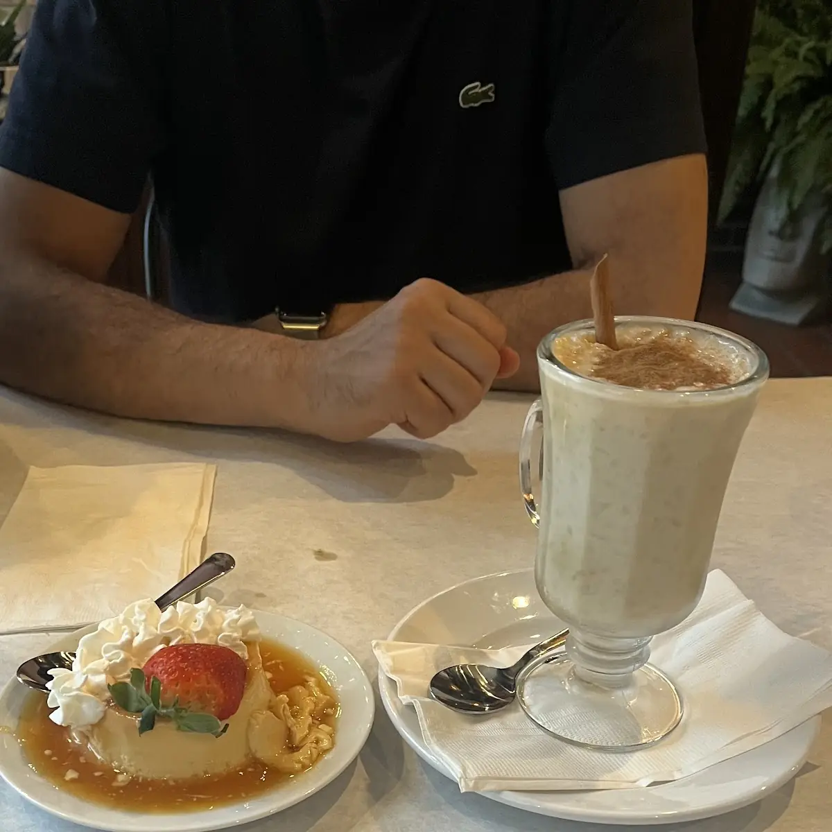 Flan and Rice Pudding