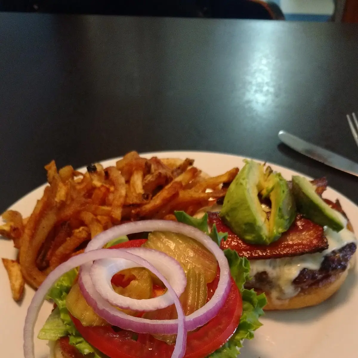 Avocado Bacon Cheeseburger