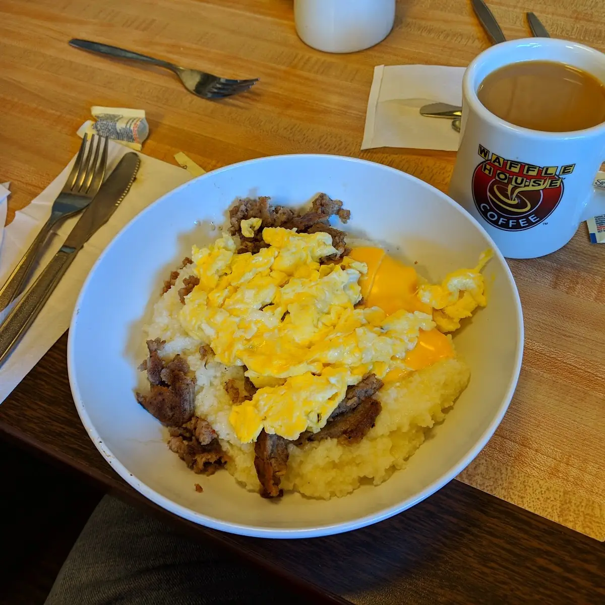 Sausage Egg & Cheese Grits Bowl