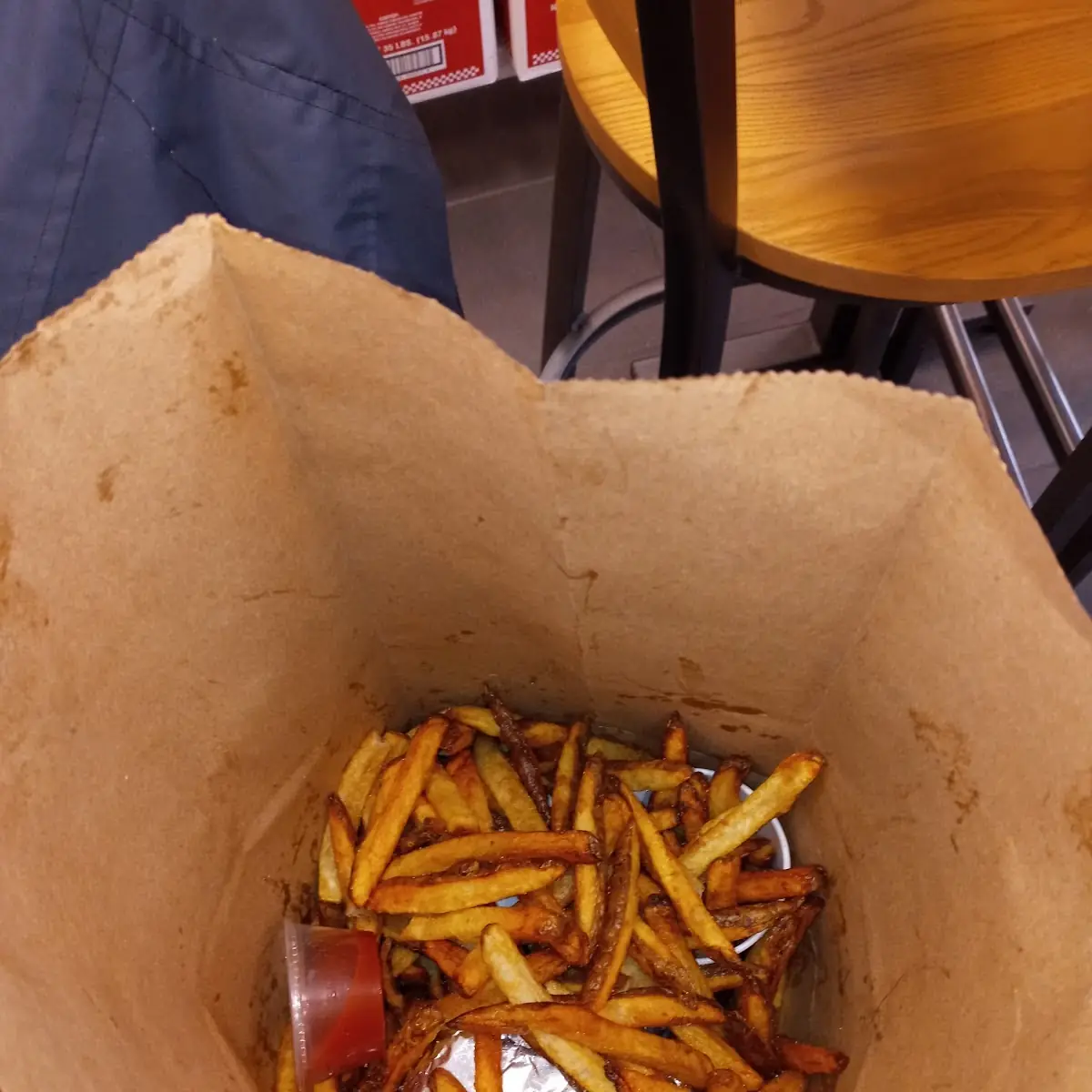 Fries and Double Cheeseburger